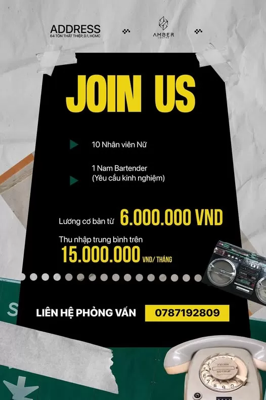 Tuyển Nhân Viên Nhà Hàng Bar