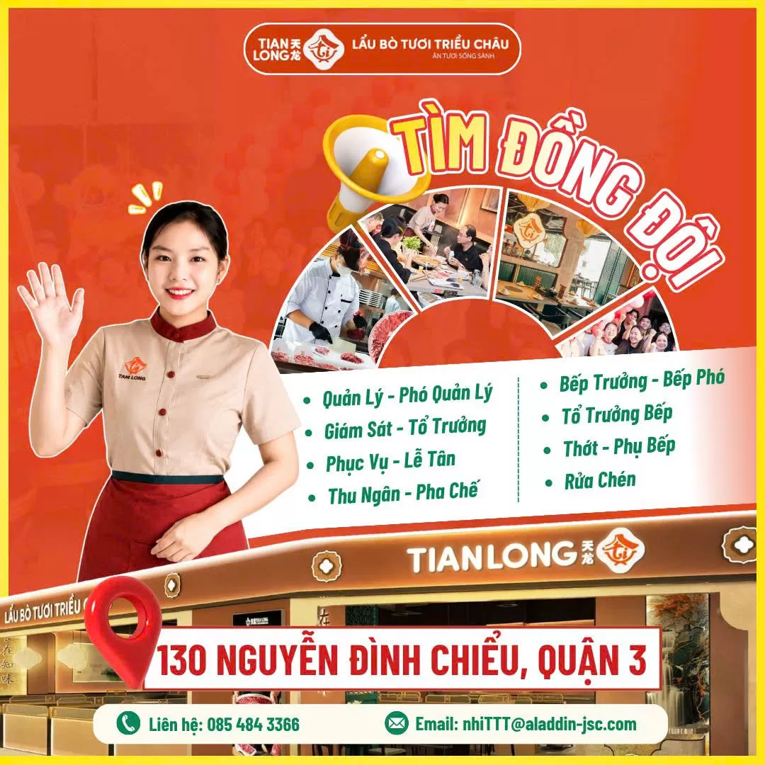 Tuyển Nhân Viên Nhà Hàng