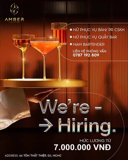 Tuyển Nhân Viên Nhà Hàng Bar